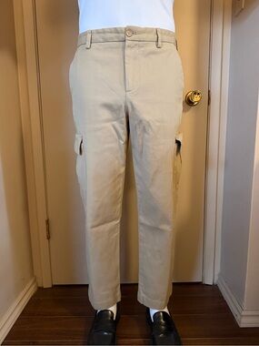 Zara Beige Cargo Pants with Side Pockets